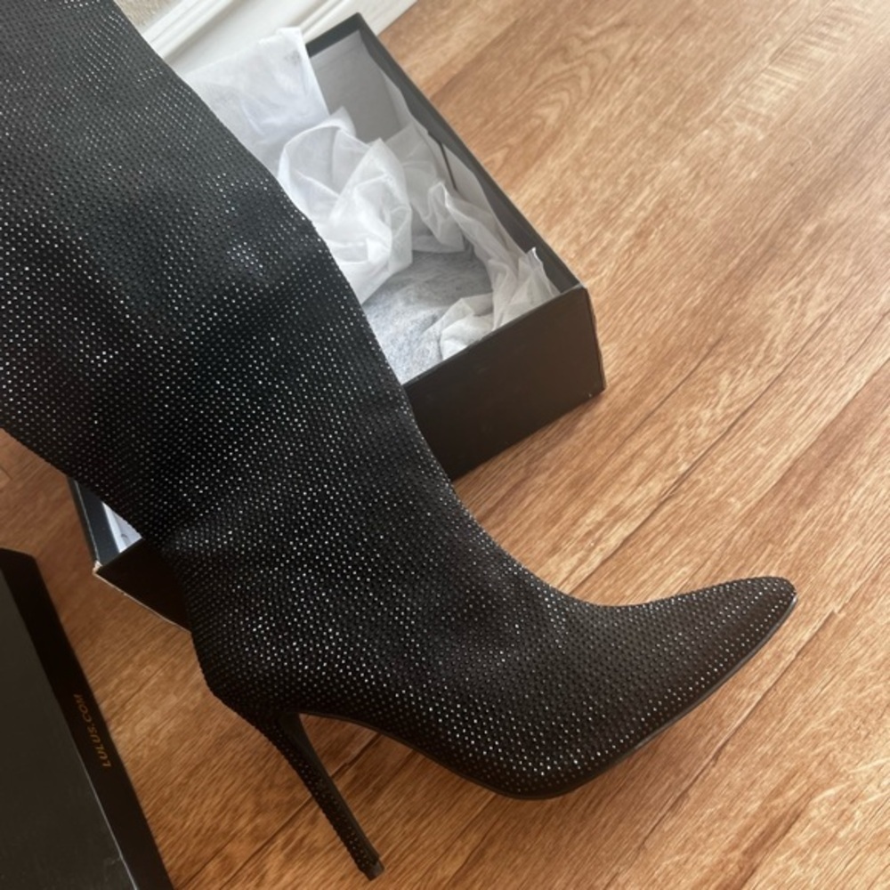 Crystal boots similar to YSL